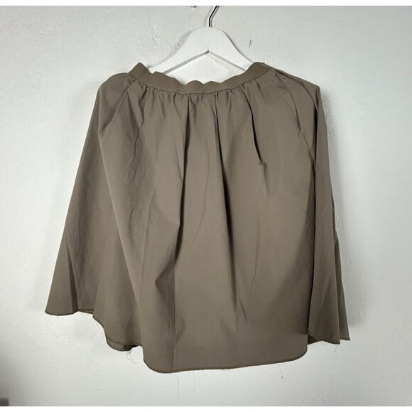 Uniqlo Women Beige Pleated A-Line Skirt Medium Waist 28-29 inches Stretch Casual - Picture 1 of 8